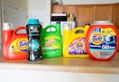 P&G laundry products on counter