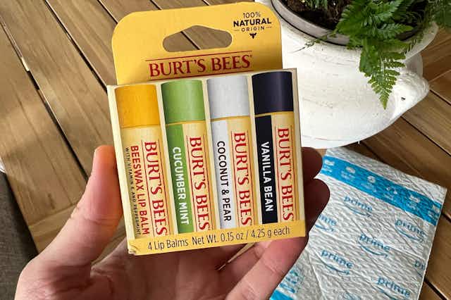 Burt's Bees Lip Balm 4-Pack, as Low as $5.10 on Amazon card image