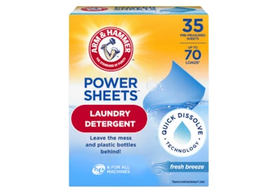 2 Arm & Hammer Detergent Sheets