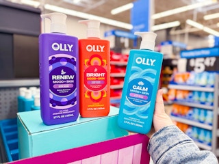 Olly Skincare display in Walmart store
