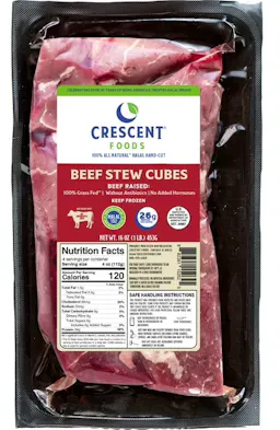 2 Cresent Foods Beef Stew Meat Packs