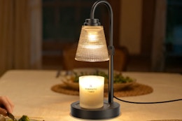 MRSZIRUI Candle Warmer Lamp sitting on a kitchen table.