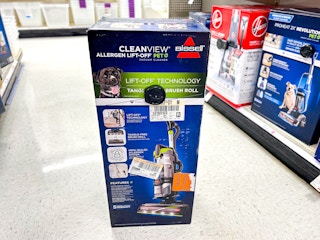 bissell cleanview vacuum sitting on the floor at target