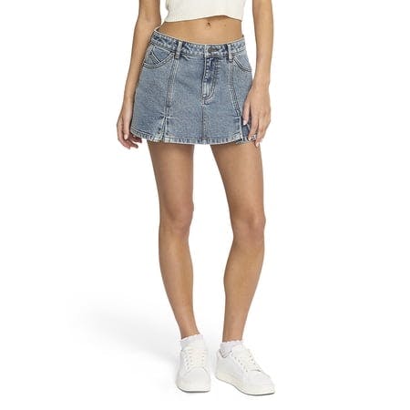 Women's Acid Wash Denim Skirt