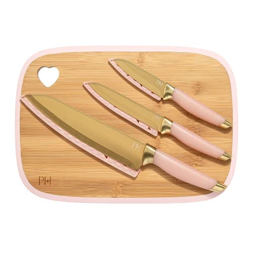 Bamboo Cutting Board and Cutlery Set