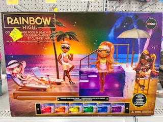 rainbow high color change pool and beach club on walmart shelf