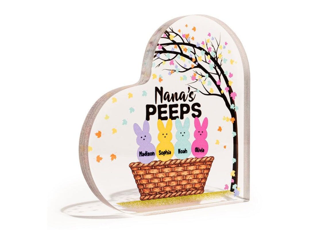 Personalized Easter Heart Plaque