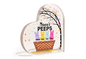 Personalized Easter Heart Plaque