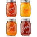 Nutrichef Glass Mason Jars