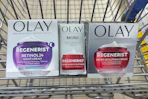 olay regenerist moisturizers in a shopping cart