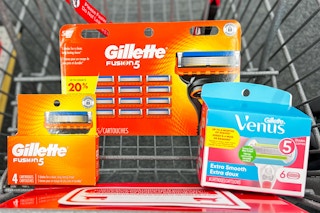 gillette fusion 5 razor cartridges venus extra smooth cartridges in a shopping cart