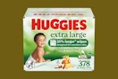 a box of huggies baby wipes