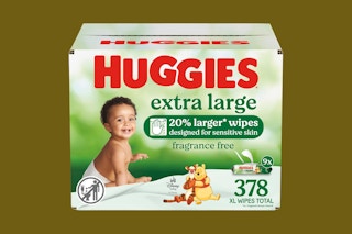 a box of huggies baby wipes