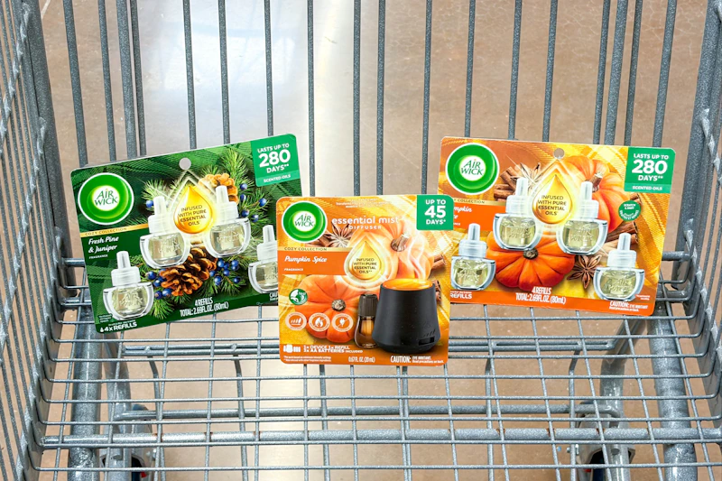 air wick fall scents in a cart