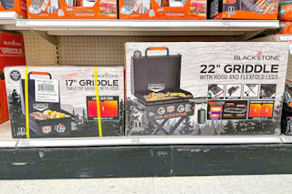 blackstone grills sitting on a target shelf