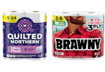 1 Brawny + 1 Quilted Northern