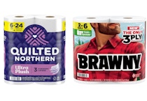 1 Brawny + 1 Quilted Northern