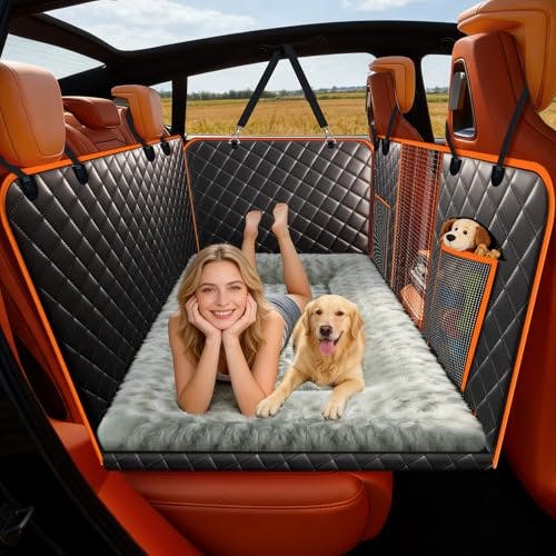 Dog Back Seat Extender with Bed Mat