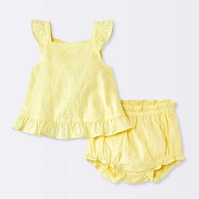 Cloud Island Baby Floral Eyelet Set