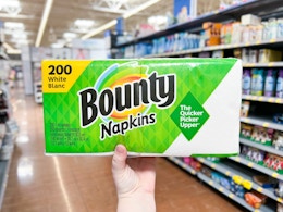 Bounty Paper Napkins 200-Pack, as Low as $3 on Amazon card image