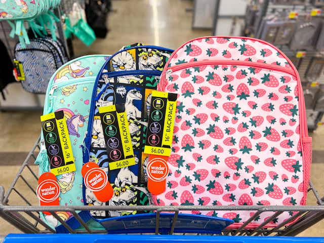 Hurry — Kids' 16-Inch Backpacks Are Only $4.98 at Walmart  card image