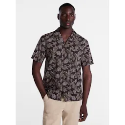 George Men's Linen Blend Camp Shirt