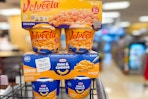 kraft velveeta cups stacking in shopping cart