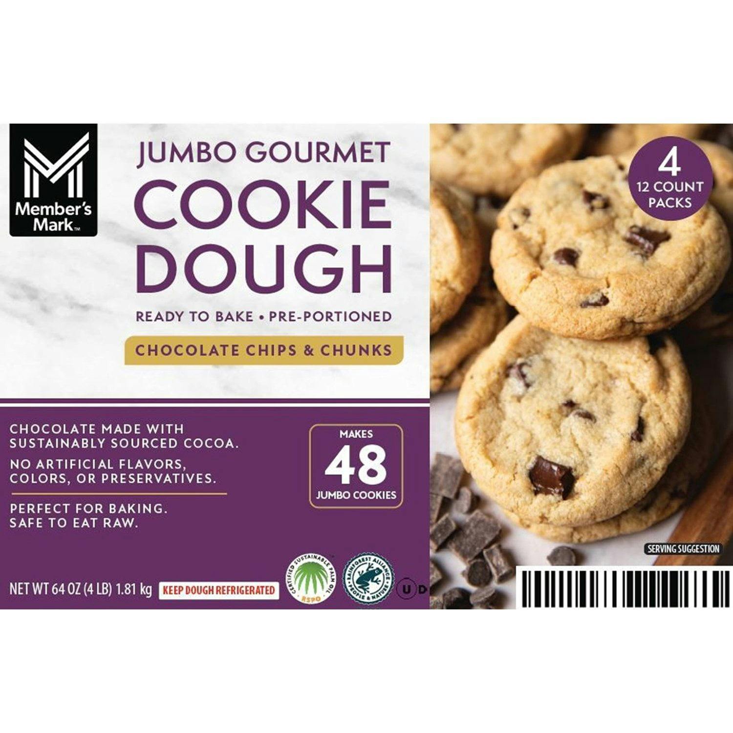 Member's Mark Cookie Dough 4-Pack