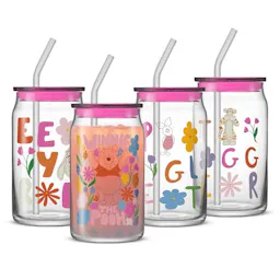 JoyJolt Winnie the Pooh Glass 4-Pack