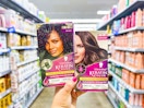 2 boxes of Schwarzkopf Hair Color Kits in hair care aisle of Walmart