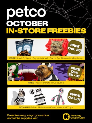 Petco Freebies in-store for October 2025