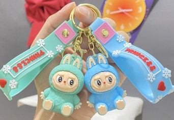 Labubu-Inspired Keychain Wristlet