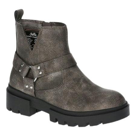 Kids' Faux Leather Moto Boots