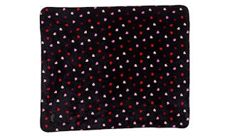 a heart fleece blanket