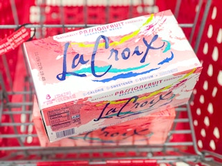 box of la croix in target shopping cart