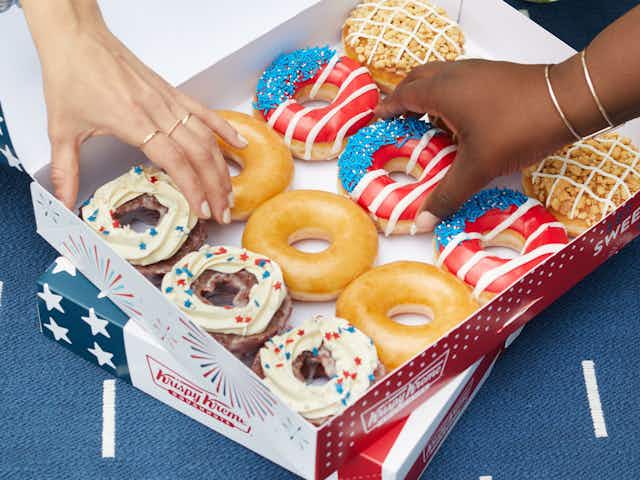 Fourth of July Food Deals to Expect in 2024! Free Krispy Kreme Donut, Slurpees & More card image