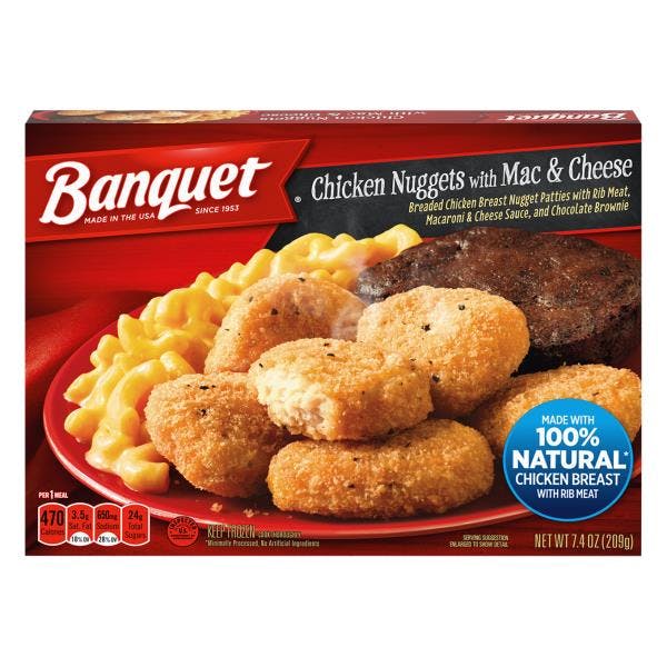 2 Banquet Chicken Nuggets Meals