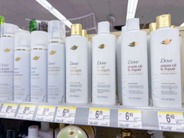 dove hair care products on walgreens shelf