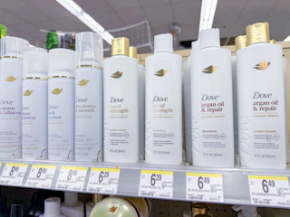 dove hair care products on walgreens shelf