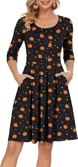 Women's 3/4 Sleeve Casual Dress