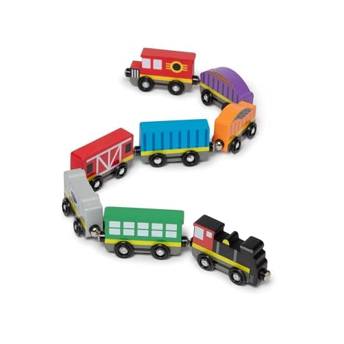 Melissa & Doug Wooden Train Cars