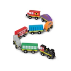 Melissa & Doug Wooden Train Cars