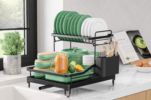 2-Tier Dish Rack, Just $20 With Coupon Ahead of Amazon Prime Day (Reg. $50) card image