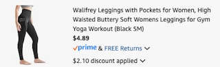 leggings Amazon receipt