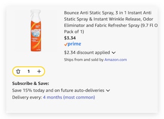 bounce anti static spray