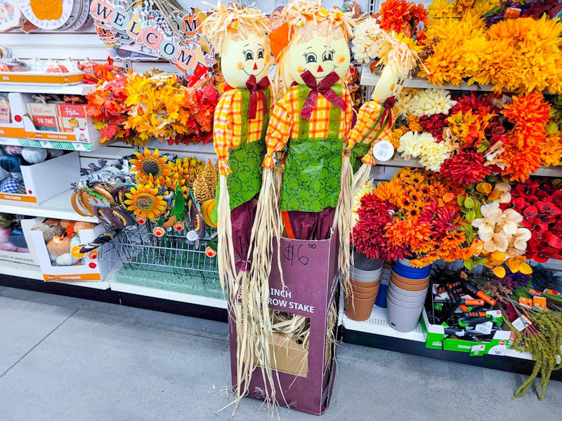 dollar tree scarecrow stake