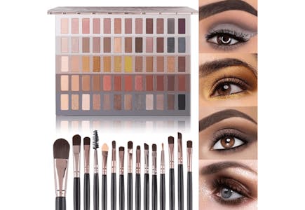 Eyeshadow Palette and Brush Set