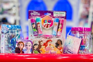Disney Princess Beauty Gift Sets for Kids' in Target shopping cart (tumblers + lip balm set)