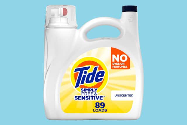 Tide 117-Ounce Laundry Detergent, $6.38 Each on Amazon card image