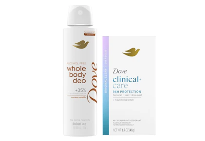 1 Dove Whole Body + 1 Dove Clinical